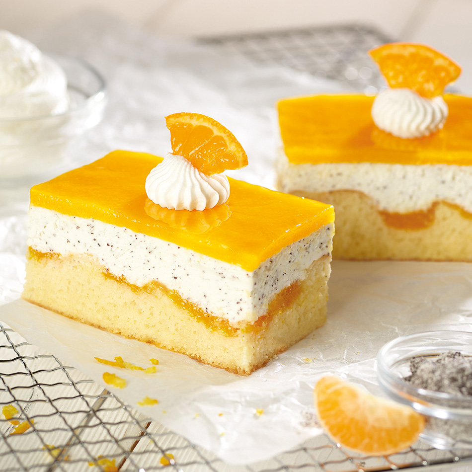 Mandarinen Mohn Schnitte