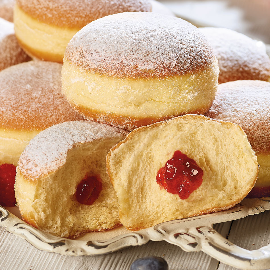 gefüllte Berliner mit Fruchtfüllung