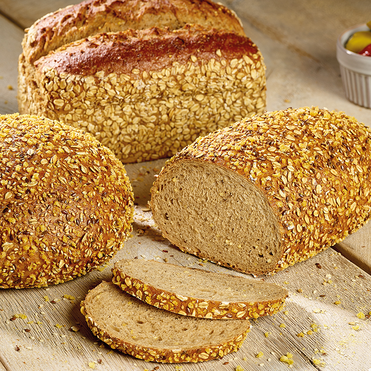 frreigeschobenes Brot und Kastenbrot aus KOMPLET Sechkorn Softy 40